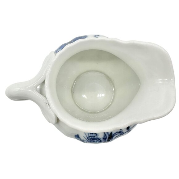 Blue Danube Porcelain Creamer White Blue Floral Motif Pitcher Elegant Design EUC - Picture 5 of 7